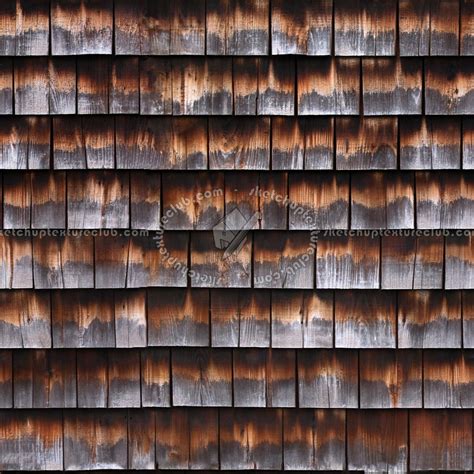 Wood Shingle Roof Texture Seamless 03859