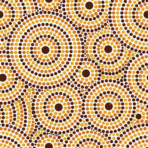 Australian Tribes Dot Pattern Vector Seamless Aboriginal Art