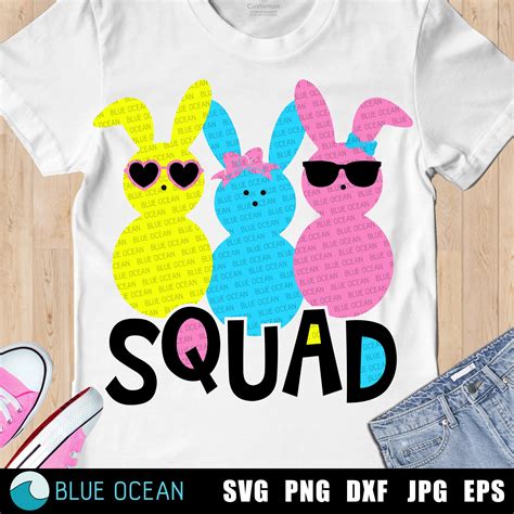 Bunny Easter Squad SVG Easter Squad Easter kids SVG | Etsy