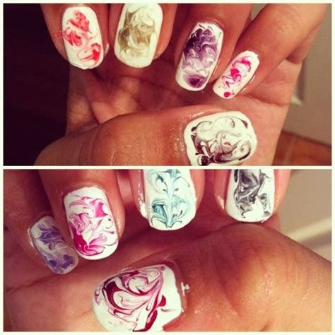 Needle Marbling Nails Nails Funky Nails Festival Nails