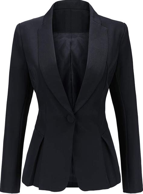yynuda women s blazer slim fit long sleeve office work blazer jacket one button formal suit