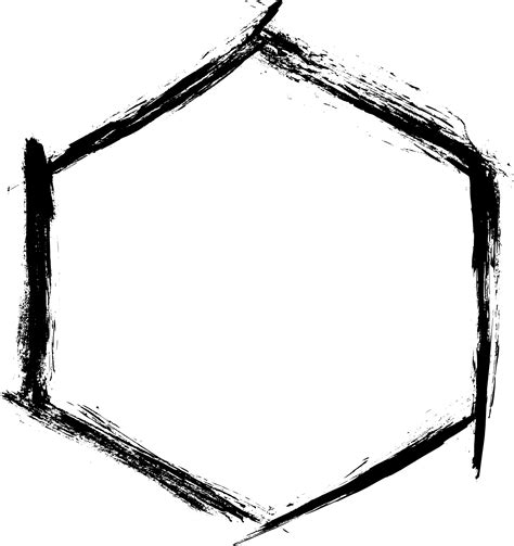 4 Grunge Hexagon Frame Png Transparent