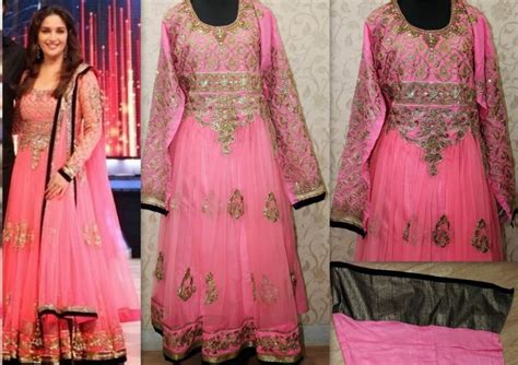 Madhuri Pink Anarkali Dress Aura Dzigns 244382