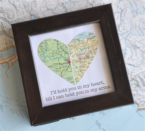 Gay Wedding T For Couple Map Heart Framed With Text Etsy