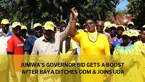 Jumwa S Governor Bid Gets A Boost After Baya Ditches Odm And Joins Uda Video Dailymotion