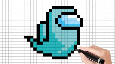Pixel Art Among Us Dessin Facile Modèle Difficile Jeux Vidéos