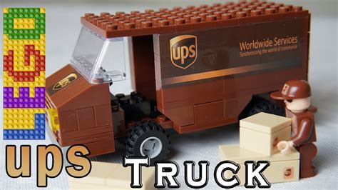 Lego Ups Package Delivery Truck With Driver And 3 Ups Boxes Youtube