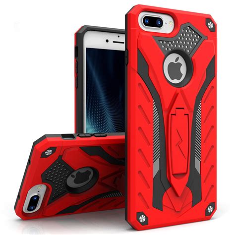 zizo static series for iphone 8 plus case military grade drop tested with kickstand iphone 7