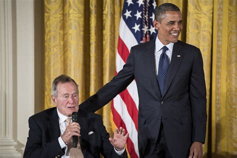 Barack Obama Reflects On Legacy Of George Hw Bush In Touching