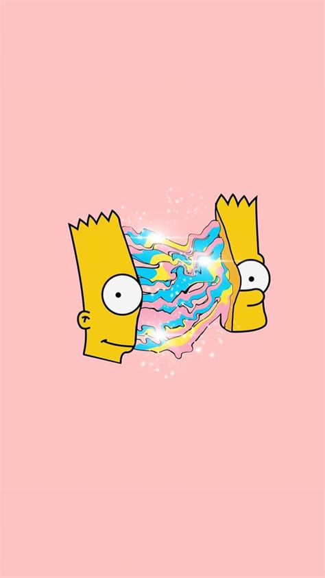 Pink Aesthetic Bart Simpson Wallpapers Wallpaper Cave