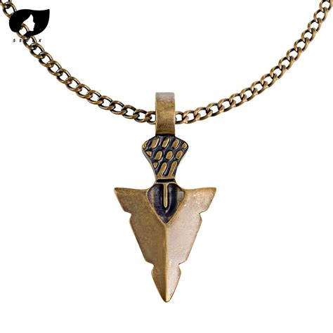 Stainless Steel 2019 Arrowhead Necklace For Men Vintage Style Pendent Necklace Man Jewelry