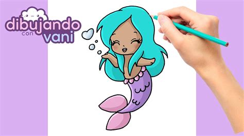 Cómo Dibujar Una Sirena Kawaii Paso A Paso Muy Fácil