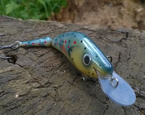 Brown Trout Lure Handmade Jointed Balsa Wood Custom Lure 7cm Etsy