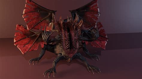 Gaping Dragon From Dark Souls Game 3d Model Cgtrader