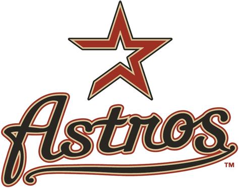 Houston Astros Primary Logo 2000 Brick And Tan Star Above Astros