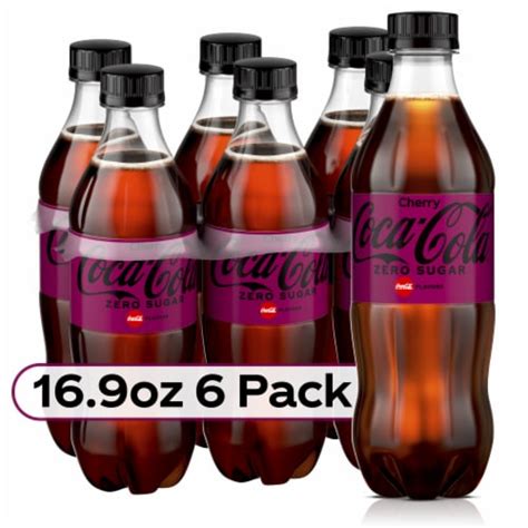 Coca Cola Zero Sugar Cherry Soda Bottles 6 Pk 169 Fl Oz King Soopers