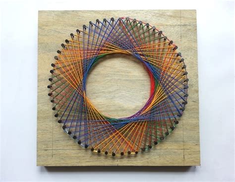 Diy Rainbow Spirograph String Art · How To Make String Art · Home Diy