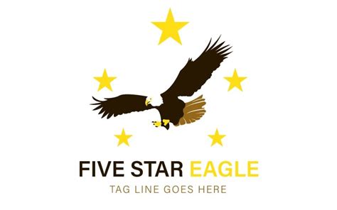 Five Star Eagle Logo Template Eagle Logo Templatemonster