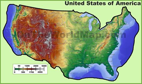 Topographical Map Of United States Zone Map