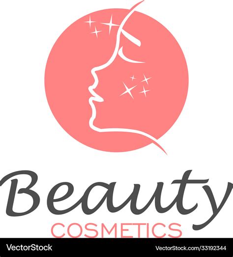 beauty cosmetics logo royalty free vector image