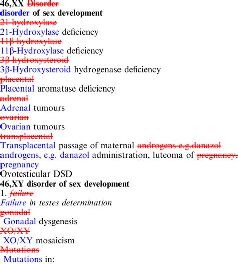 2table 2 Clinical Classification And Aetiology Of Disorders Of Sex Download Table