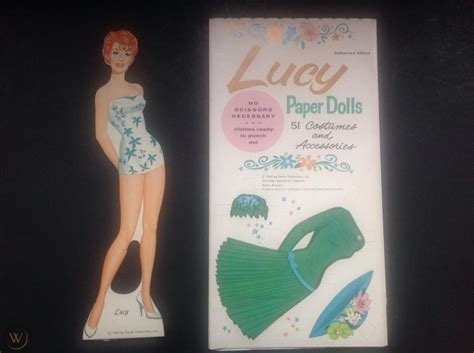 1963 Lucille Ball I Love Lucy Show Paper Doll And Original Clothing