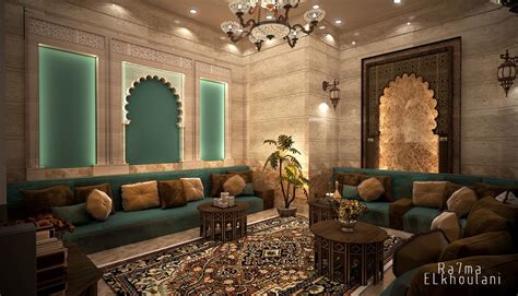 Moroccan Sitting Room On Behance Moroccan Decor Living Room Indian