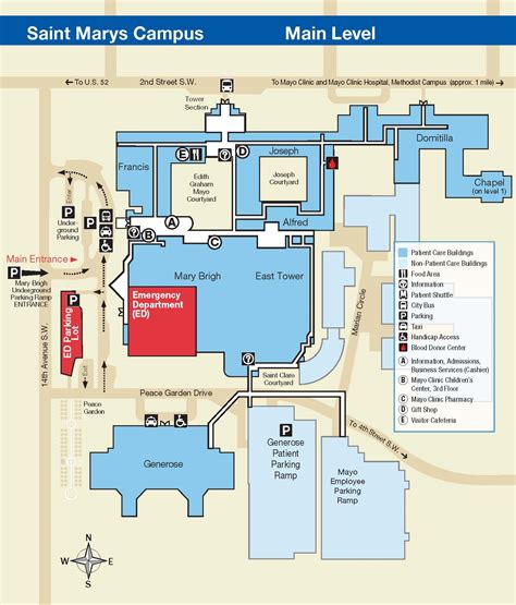 Mayo Clinic Campus Map Rochester Map Of World