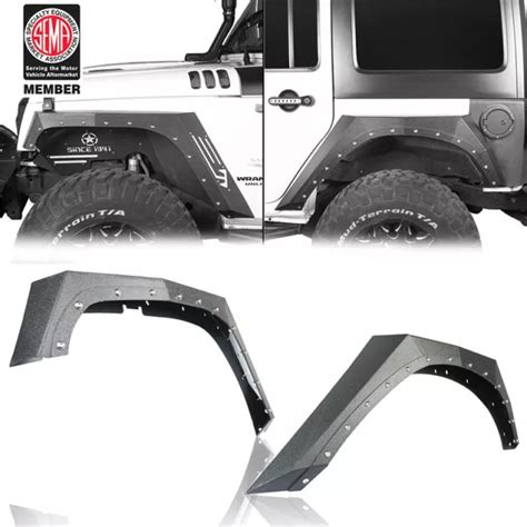 Armor Style Front And Rear Fender Flares Mud Guards For Jeep Wrangler Jk