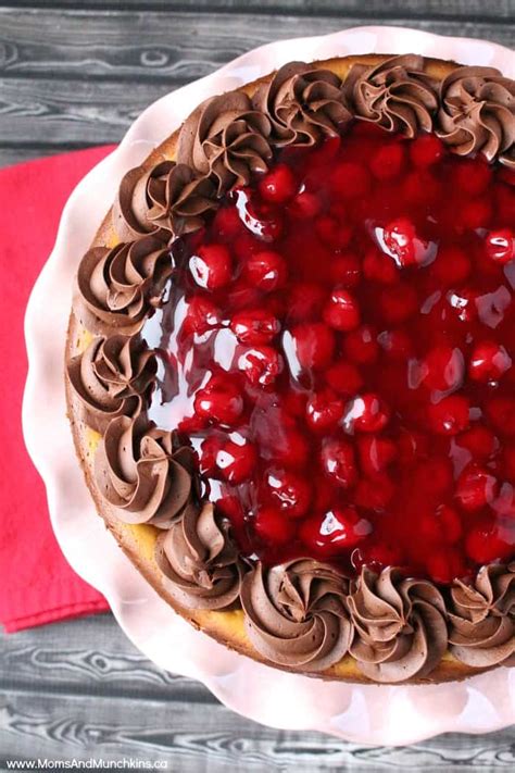 Chocolate Cherry Cheesecake Recipe Moms And Munchkins