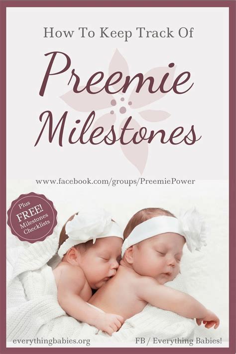 How To Keep Track Of Preemie Milestones Premature Baby Development