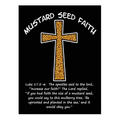 Mustard Seed Faith Postcard Zazzle