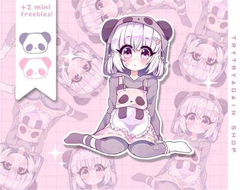 Anime Girl With Panda Hoodie
