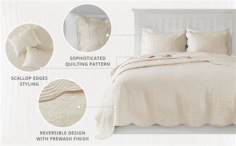 Madison Park Tuscany Piece Coverlet Set King California King Ivory Amazon Ca Home