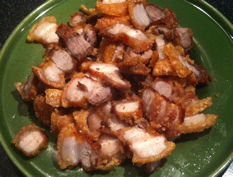 Crispy Deep Fried Pork Belly As A Thai Food Ingredient