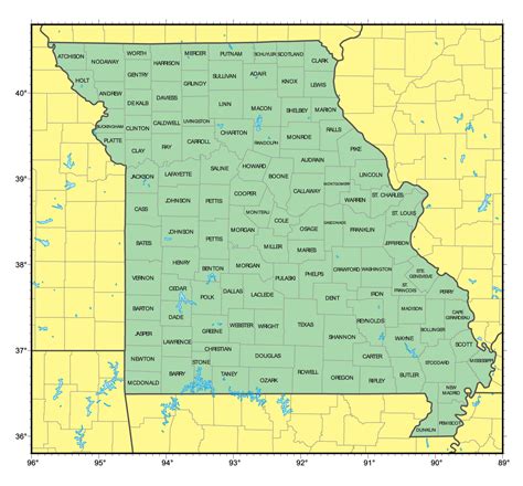 Missouri State Maps Academia Maps Gambaran