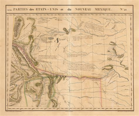 1825 Early Map Of The Southwest United States