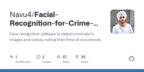 Github Navu Facial Recognition For Crime Detection Face Recognition Software To Detect