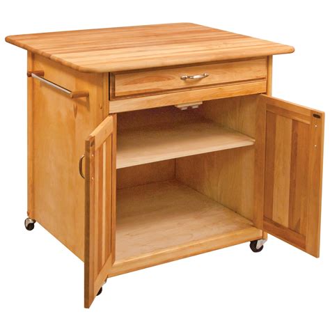 It includes two open shelves and a drawer, so it is ideal for storing pots and pans or displaying décor items while keeping kitchen essentials. Catskill Craftsmen Kitchen Island with Butcher Block Top ...