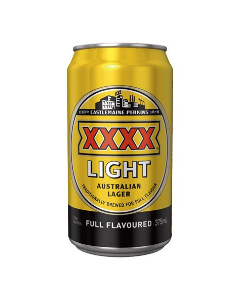 At 3.7% alcohol, the british brewed xxxx was somewhat weaker than most of the australian. Buy XXXX Light Bitter Cans 375mL | Dan Murphy's Delivers