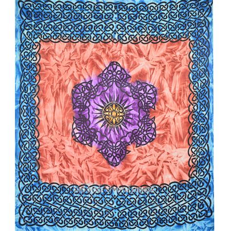 Batmerry tree of life celtic tapestry, celtic tree of life picnic mat hippie trippy tapestry wall art meditation decor for bedroom living room dorm, 59.1 x 82.7 inches, white tree of life. Blue Celtic Diamond Tapestry Wall Hanging, Tie Dye Bedding ...