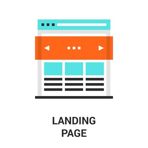 Premium Vector Landing Page Icon