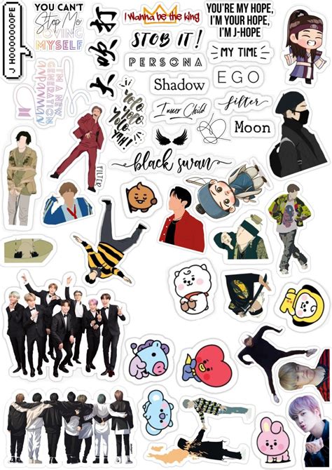 Bts In Scrapbook Stickers Printable Cute Stickers Bts Drawings My Xxx