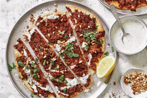 Lahmacun Turkish Pizza Recipe Recipes Delicious Com Au