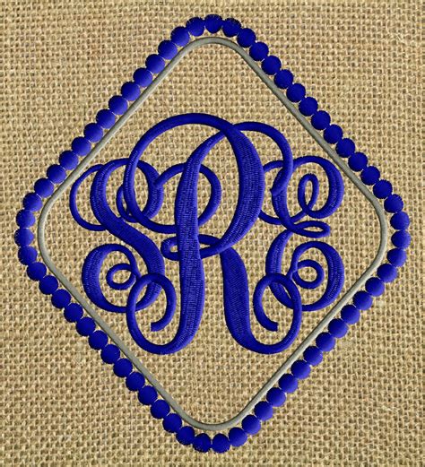 Scripty Monogram Font Embroidery File 26 Letters 2 Sizes 275 And 1