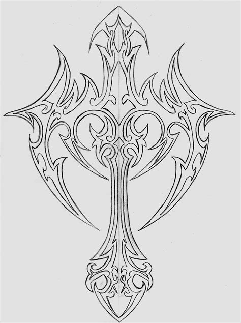 Learn how to draw cross tattoo pictures using these outlines or print just for coloring. Cross Sketch by DSage on DeviantArt