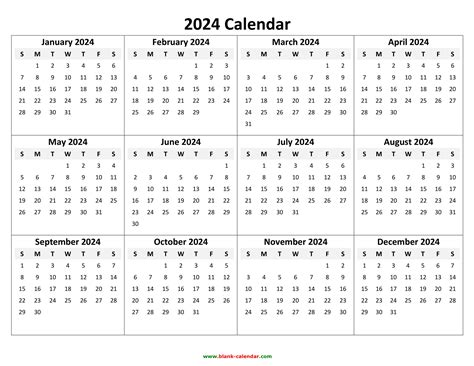 Free 2024 Calendar Download 2024 Calendar Printable