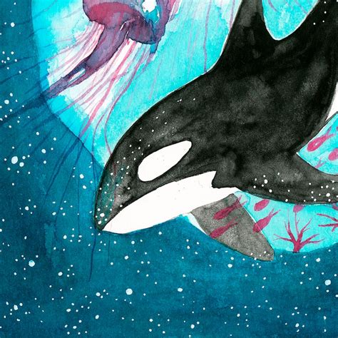 Orca Art Print Killer Whale Art Orca Whale Print Killer Etsy