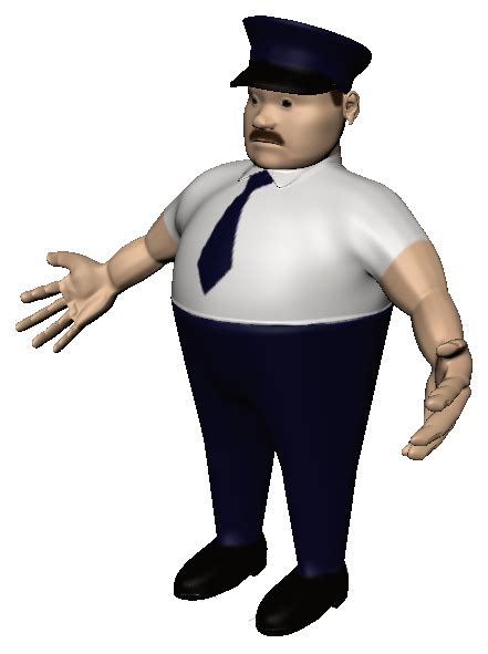 Robert Jungerts 3710 Game Development Blog Mall Cop Character Model