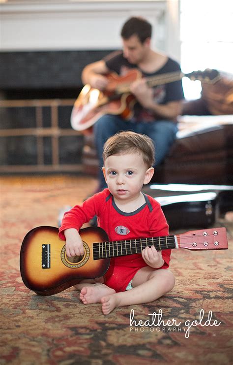 Heather Golde Photography Baby Playing Guitar Baby And Father Baby